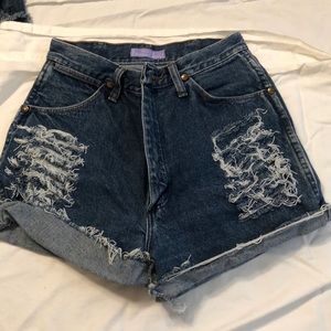 Wrangler brand distressed cutoff shorts